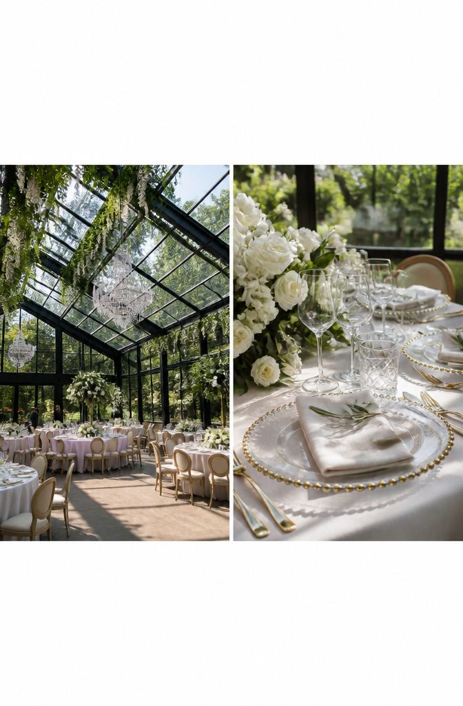 Bright natural light streaming through glass ceilings.