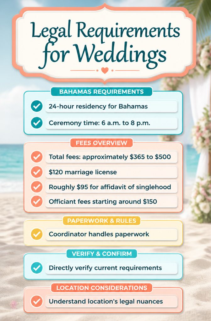 Luxury Destination Wedding: 5 Locations and What to Plan For 11 Checklist of legal requirements for destination weddings.