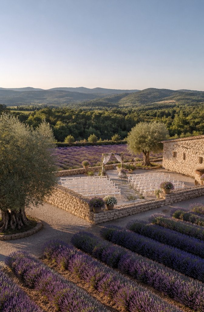 Luxury Destination Wedding: 5 Locations and What to Plan For 3 Private estate wedding setup in a lush countryside setting.
