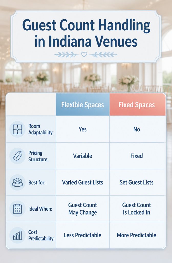 10 Vintage Wedding Venues in Indiana for a Classic Celebration 12 Adaptable floor plans for guest counts at vintage wedding venues in Indiana.