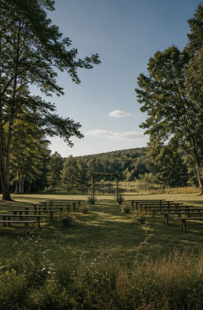 10 Vintage Wedding Venues in Indiana for a Classic Celebration 8 Open acreage at Whitetail Tree Farm in Springport, Indiana, for outdoor events.